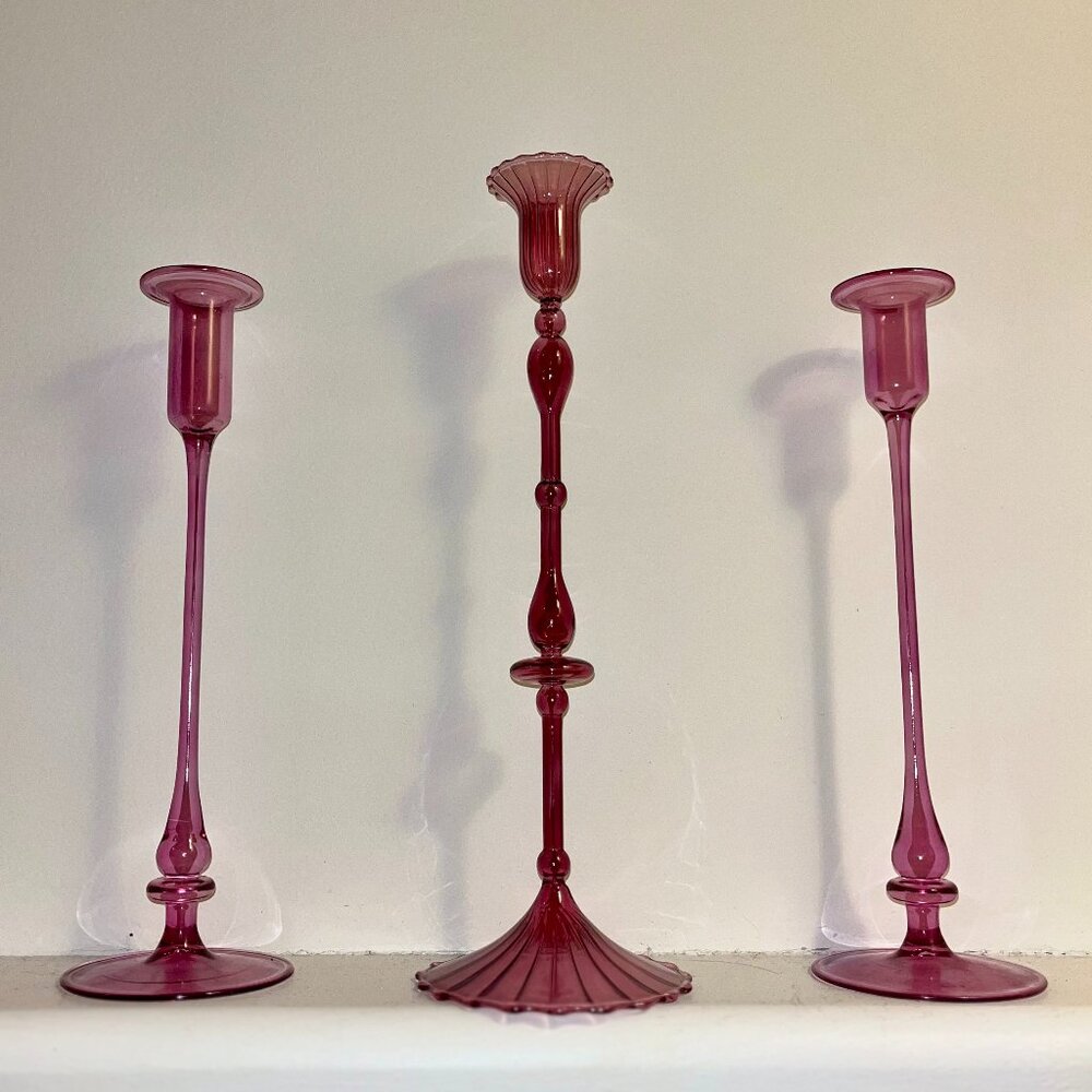 Set of 3 Anthropologie Candle Holders